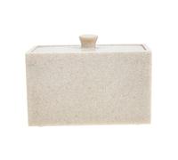 DECOMELODY Boîte de Rangement Cosmétique Compacte avec Compartiments Organiseur pour Ronds et Lingettes Couvercle Protecteur Antipoussière pour Salle de Bain et Bureau