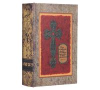 DECOMELODY Boîte de Rangement de Livre Vintage en Bois Petite Taille Coffre-Fort Secret pour Bijoux et Objets Précieux Organiseur Décoratif Rétro pour Bureau et Maison