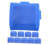 DECOMELODY Boîte de Rangement Empilable Plastique Bleu Bac Combiné à Ouverture Inclinée Boîte de Composants pour et Bureau Facile à Assembler et Organiser