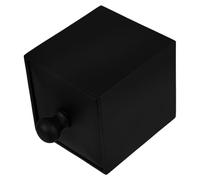 DECOMELODY Boîte de Rangement pour et Cure-Dents avec Couvercle Organisateur Compact en Mat Noir Conteneur de Stockage Multifonction pour Accessoires Cosmétiques et Salle de Bain Usage