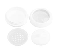 DECOMELODY Boîte de sous-Emballage pour Poudre 10G avec Houppette Étui à Poudre Vide Portable Blanc pour Maquillage et Retouches en Déplacement