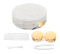 DECOMELODY Boîtier De Rangement pour Lentilles De Contact avec Miroir Kit Portable Mini Voyage Étui Organiseur Doré pour Lentilles Accessoire Pratique pour Stockage Et Transport des