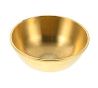 DECOMELODY Bol à Offrandes Bouddhiste en Laiton Pur 10 CM Coupe Ronde Traditionnelle Dorée Bol à Eau et Parfum pour Temple Décoration Rituelle et Cérémonie Spirituelle