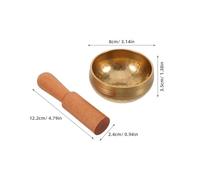 DECOMELODY Bol Chantant Tibétain Népalais Artisanal en Métal Martelé 8 CM Bol Sonore pour Contemplation Yoga et Voyage Apaisant pour Équilibre des Chakras et Relaxation