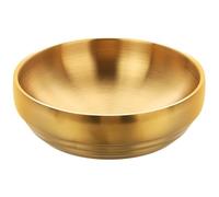 DECOMELODY Bol Décoratif en Acier Inoxydable 19 CM Doré - Vide-Poches D’Entrée Multifonction pour Clés Bijoux et Petits Accessoires - Bol de Table Basse pour Rangement et Décoration