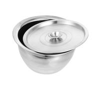 DECOMELODY Bol Inox de Cuisine Large avec Couvercle Bol Profond Anti-aimant pour Épices et Préparation Ustensile Polyvalent pour Maison et Restaurant