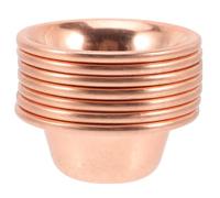 DECOMELODY Bol Tibétain en Cuivre 7pcs Multifonction pour Offrande D'eau Bénite et Décoration de Salle de Yoga Style Rétro Sophistiqué