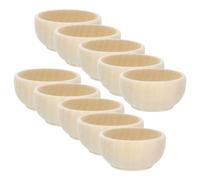 DECOMELODY Bols artisanaux en bois non peints mini lot de 10 pièces en bois brut compacts prêts à décorer pour mariages et créations artistiques