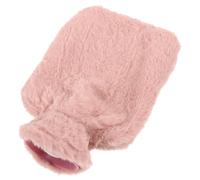 DECOMELODY Bouillotte Chauffante 1000ml Housse Peluche Rose Imitation Lapin, Poche à Eau Pvc, Chauffe-mains Compacte, Soulagement Thermique Hivernal pour Jeunes et Usage Santé