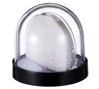 DECOMELODY Boule à Neige Photo DIY en Plastique avec Socle Noir 1 Pièce Cadre Photo pour Insertion Mini Boule à Neige Anniversaire et Fête de Noël Matériel Créatif pour Projet Manuel
