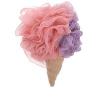 DECOMELODY Boule de Exfoliante Filet Colorée Éponge Bain Douce et Résistante Corps pour Garçon Fille Pratique pour Toilette Quotidienne Rouge