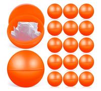 DECOMELODY Boules de Loterie Réutilisables et Ouvrables Orange en Plastique Lot de 25 Distributeur de Capsules Accessoires pour Activités de Fête pour Événements et Tirages au Sort