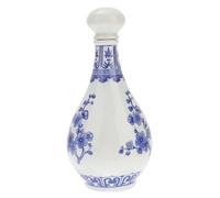 DECOMELODY Bouteille Pot Céramique Multi Usage pour Stockage de Boissons Bouteille de Vin Vide avec Base Antidérapante Décor Maison Pratique et Légère