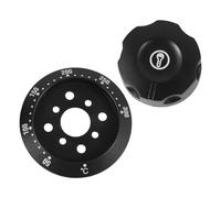DECOMELODY Bouton de Thermostat Réglage Précis Température de 50 à 300 ℃ en Plastique Noir Solide et Compatible Friteuse pour Four Électrique et Chauffe-eau