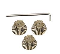 DECOMELODY Boutons de Réglage Guitare Électrique 4 Pcs Métal Doré Motif Tournesol Capuchon Sélecteur Compatible Guitares Style Jazz et Basses Accessoires Potentiomètre Volume Tone