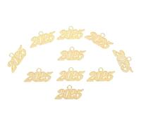 DECOMELODY Breloques Pendentifs Numérotés 2025, 10 Pièces, Couleur Or, Alliage Robuste, Pour Création Bijoux Diy, Bracelets Et Colliers, Présent Remise Diplôme, Loisirs Créatifs, Fin D’études, Usage