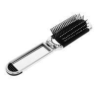 DECOMELODY Brosse à Cheveux Pliante avec Miroir Compacte et Démêlante avec Coussin Brosse de Voyage Portable Soulagement