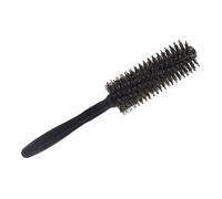 DECOMELODY Brosse à Cheveux Ronde Noire Poils de Sanglier Multifonction Manche Ergonomique Bois Peigne Professionnel Démêlant pour Coiffure Salon et Soins Capillaires