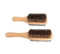 DECOMELODY Brosse En Poils De Sanglier Double Face 2 Pièces Grosse Et Petite Tailles Brosse Pour Cheveux Fins Et Barbe Hommes Usage Quotidien Nettoyage Coiffage