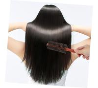 DECOMELODY Brosse Ronde Moyenne Poils Sanglier Manche Bois pour Brushing Soufflante Démêlante Coiffage Cheveux Longs Courts Bouclés