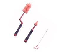 DECOMELODY Brosse Silicone Pour Biberon Et Bouteille De Lait Petite Avec Brosse à Tétine Nettoyant Sans Rayures Têtes Rotatives