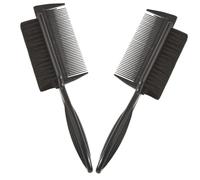 DECOMELODY Brosses à Cheveux pour Nettoyage et Coiffage Lot de 2 Double-face en Abs Poils en Nylon pour Salon de Coiffure ou Usage Domestique
