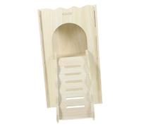 DECOMELODY Cachette pour Hamster Multi-Chambres Abri Naturel pour Rongeurs Maison pour Cochon et Petits Animaux Plateforme avec Tour Observation Ondulée