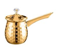 DECOMELODY Cafetière Turque Vintage Métal pour Café Arabe et Lait Pot Rétro avec Rétention de Chaleur Usage Polyvalent pour Chauffage Fonte de Beurre et Infusion Traditionnelle