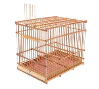DECOMELODY Cage à Oiseaux Bambou Portable Et Légère Petit Enclos pour Oiseaux Intérieur Et Extérieur Idéale pour Canaris Et Perroquets Design Élégant Et Pratique