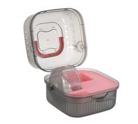 DECOMELODY Cage de Transport Portable pour Petits Animaux à Deux Niveaux Spacieux et Ventilé avec Poignée Valise pour Hamster, Cochon d'Inde et Furet Déplacement