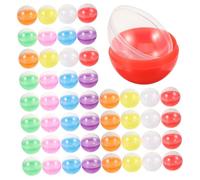 DECOMELODY Capsules En Plastique Semi-transparentes 80 Pcs 45 Mm Pvc Résistantes Pour Distributeur Automatique Diy Boule Ronde à Remplir Fête Loisirs Créatifs Garçon Et Filles