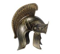 DECOMELODY Casque Soldat Romain Adulte Doré pour Cosplay Médiéval Accessoire Costume Déguisement Romain et Réaliste Fête et Halloween
