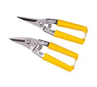 DECOMELODY Ciseaux à Tôle en Acier Inoxydable Ciseaux Droits Poignée Antidérapante en PP Coupe-Tôle Multifonction pour Horticulture Cuir Aluminium et Plastique Outils de Coupe Robustes