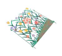 DECOMELODY Clôture de Jardin en Fer Peinte Décorative Motif Abeille Dimensions 30 X 27 CM Bordure de Jardin Réutilisable pour Séparation de Cour et Support Plantes Grimpantes Clôture