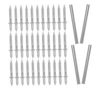 DECOMELODY Clous à Double Tête pour Plinthes en Bois Dur 410 Pièces avec 10 Embouts de Pose Fixation sans Soudure pour Décoration Murale et Escaliers Quincaillerie Résistante pour