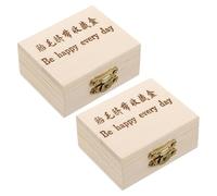 DECOMELODY Coffret Souvenir en Bois pour Cheveux et Cordon Ombilical de Bébé 2 Bouteilles de Conservation Sécurisées Boîte à Cheveux de Fœtus Présent Féerique pour -Né