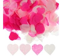 DECOMELODY Confettis de Table de Cœur 4 Paquets 15g Chacun Couleurs Assorties pour Décoration Mariage, Saint-Valentin et Fêtes Anniversaire