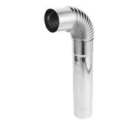 DECOMELODY Coude et Rallonge de Conduit de Cheminée en Acier Inoxydable 6 CM X 26 CM, Extension pour Poêle de Tente et Camping, Conduit de Cheminée Extérieure Solide et Étanche, Accessoire