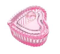 DECOMELODY Coupelle à Ongles En Verre Avec Couvercle Cœur Rose, Bol Pour Trempage Des Ongles , Pot Pour Monomère, Accessoire Manucure Japonerie, Récipient Multifonction Pour Poudre Et Pinceaux