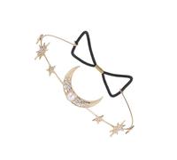 DECOMELODY Couronne de Mariage Délicate Étoiles et Lune avec Strass Serre-tête Chic pour Coiffure de Mariée Accessoire pour Fêtes et Engagements