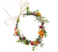 DECOMELODY Couronne de Roses Artificielles Colorées pour Serrage-tête, Bandeau Floral en Tissu pour Mariage, Demoiselle D'honneur, Accessoires Cheveux Mariage, Fêtes et Voyages