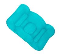 DECOMELODY Coussin de Bain Gonflable avec Ventouse Coussin Dassise Ergonomique Deau Confortable et Antidérapant pour Compact et Facile à Ranger Bleu