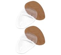 DECOMELODY Coussinet Avant-pied Épaissi en Silicone Lot 2 Paires Coloris Chair et Blanc Semelles Antidérapantes Soulagement Pression Métatarsienne pour Talons Hauts Usage Quotidien Femmes