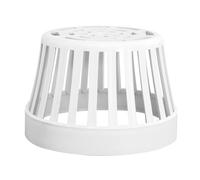 DECOMELODY Couvercle de Drain en PVC 160 MM Filtre Anti-Débris pour Bonde de Toit Sol Crépine Résistante à la Corrosion pour Évacuation des Feuilles et Débris Usage Extérieur Terrasse et