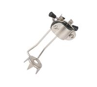 DECOMELODY Crampon de Canne Antidérapant en Alliage D'aluminium Argenté, 5 Dents, Accessoire de Traction pour Neige et Glace, Compatible Bâtons de Randonnée et Béquilles, Alpinisme