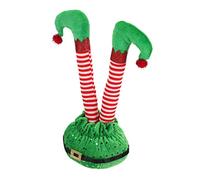 DECOMELODY Décoration de Noël Jambes de Lutin Farceur Ornement de Sapin pour Maison Accessoire de Fête Noël Unique pour Table et Fenêtre