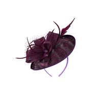 DECOMELODY Diadème Floral Tulle avec Plumes Accessoire de Coiffure Élégant pour Mariages et Fêtes comme Accessoire Photo