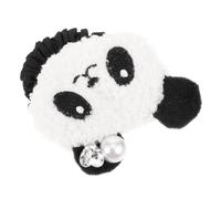 DECOMELODY Élastiques à Cheveux Panda pour Femmes 6 Pièces Haute Élasticité Noir Motif Peluche Bonbons Accessoire pour Coiffure Fille Quotidien