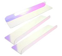 DECOMELODY Ensemble de 3 Étagères Murales Flottantes en Acrylique Irisé 40 X 9 X 3 CM Porte-Accessoires Polyvalent pour Salle de Bain la Cuisine et Salon Étagère de Rangement Décorative