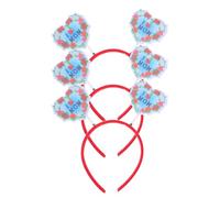 DECOMELODY Ensemble de 3 Serre-têtes Fête des Mères en Plastique Robuste Accessoires Photo Motifs «Je Chéris Maman» Cœurs et Fleurs Décoration pour Célébrations et Séances Photo